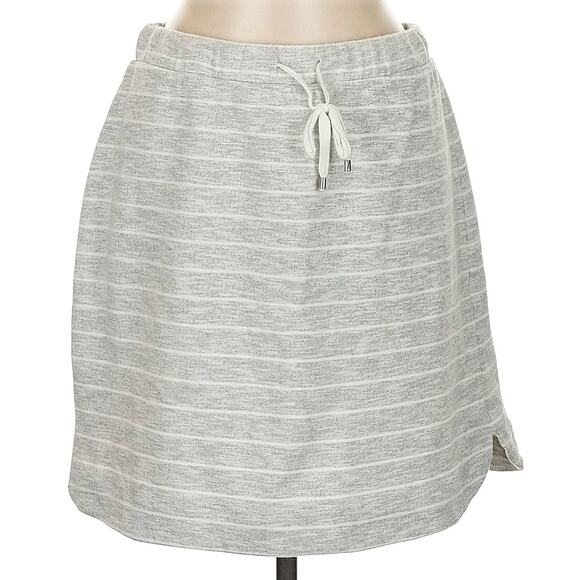 New With Tag Kenji Gray and White Striped Skirt Size L - Picture 2 of 6